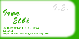 irma elbl business card